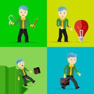 Set of businessman pose character concepts N69