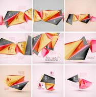 Geometric shapes in the air Vector abstract background N237