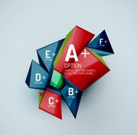 Geometric shapes with sample text Abstract template N191