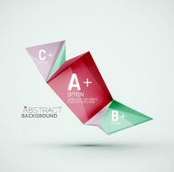 Geometric shapes with sample text Abstract template N195