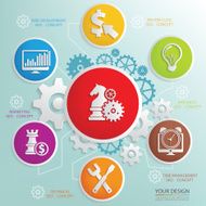 Business strategy Info graphic design clean vector