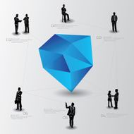 People and graph info graphic design clean vector