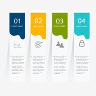 Infographic elements in modern flat business style N4