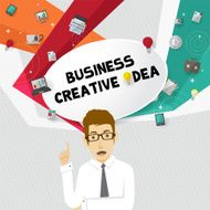 business creative idea success thinking with Business tools