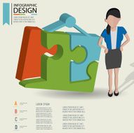 Blackboard three dimension info graphic design clean vector