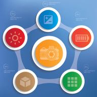 Photography concept info graphic design clean vector N4