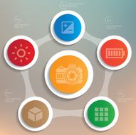 Photography concept info graphic design clean vector N5