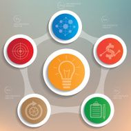 Business concept info graphic design clean vector N9