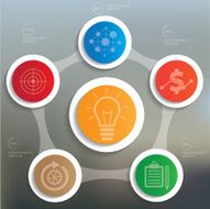 Business concept info graphic design clean vector N10