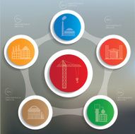 Construction and industry concept info graphic design clean vector N2