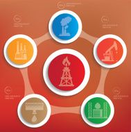 Oil industry concept info graphic design clean vector N2