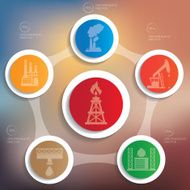 Oil industry concept info graphic design clean vector N3