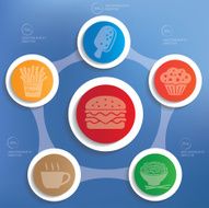 Food and drink concept Info graphic design clean vector
