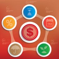 Business concept info graphic design clean vector N13