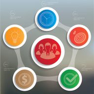 Business concept info graphic design clean vector N15
