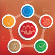Business concept info graphic design clean vector N16