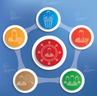 Human resource Info graphic design clean vector N4