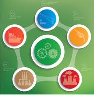 Industry info graphic design clean vector N2