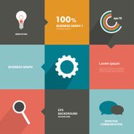 Minimalistic flat tab diagram scheme for infographics N2