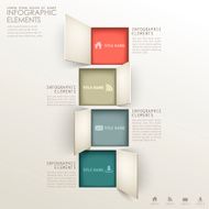abstract 3d paper infographics N27