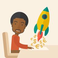 Black guy is happy to start up a new business