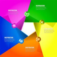 Pentagonal colorfull infographic