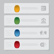 Design number banners template graphic or website layout N13