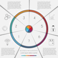 Infographic template on 7 positions