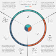 Infographic template on 3 positions