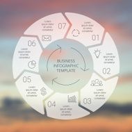 Circle line arrows infographic Template for cycle diagram graph presentation N3