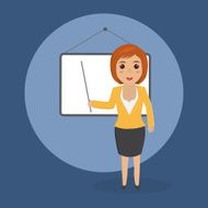 businesswoman with board character N2