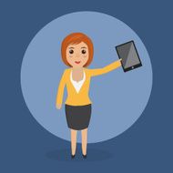 businesswoman with smart phone