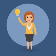 businesswoman with idea