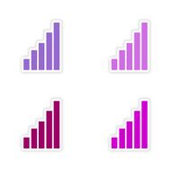 assembly realistic sticker design on paper chart