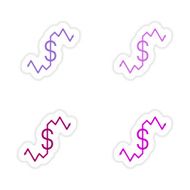 assembly realistic sticker design on paper graphics N2