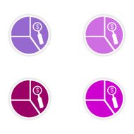 assembly realistic sticker design on paper charts N2