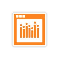 icon sticker realistic design on paper chart N4