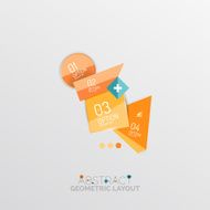 Glossy paper style geometric abstract infographic design N69