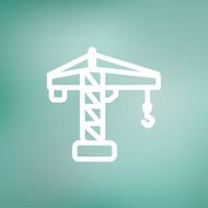 Crane machine thin line icon N2