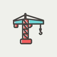 Crane machine thin line icon N3