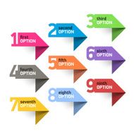 Numbers set infographics elements