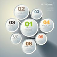 abstract 3d cylinder infographics N3