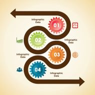 Creative gears Info-graphics options banner