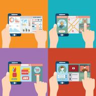 Mobile app for online shopping analytic location map and video
