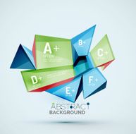 Geometric shapes with sample text Abstract template N196