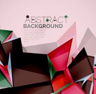 Geometric shapes with sample text Abstract template N198