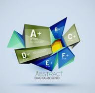 Geometric shapes with sample text Abstract template N200