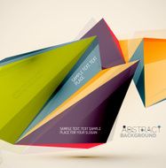 Geometric shapes in the air Vector abstract background N249