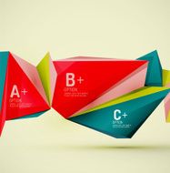 Geometric shapes in the air Vector abstract background N253