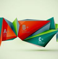 Geometric shapes in the air Vector abstract background N254